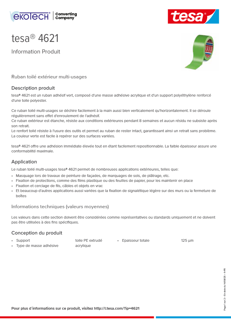 Product-information_tesa®-04621_fr-FR-ekotech