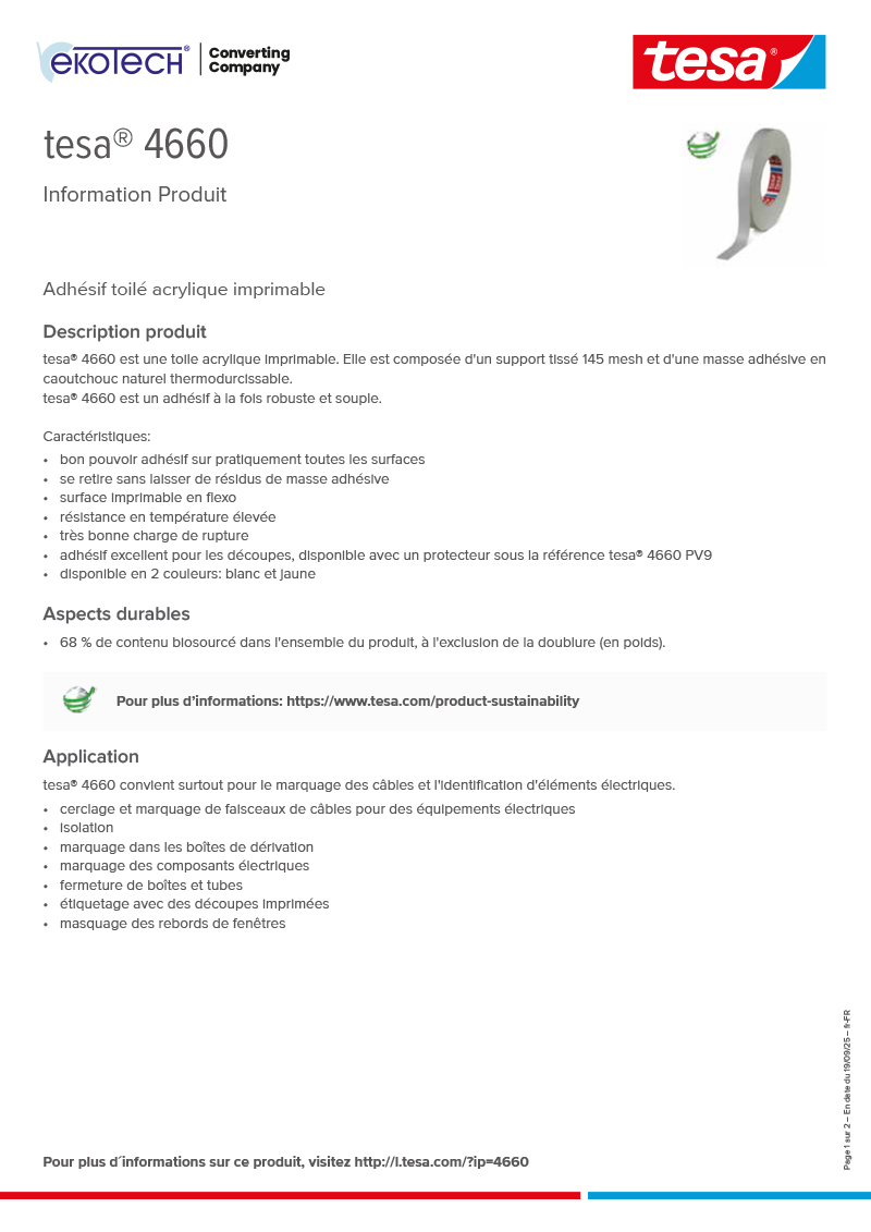 Product-information_tesa®-4660_fr-FR-ekotech