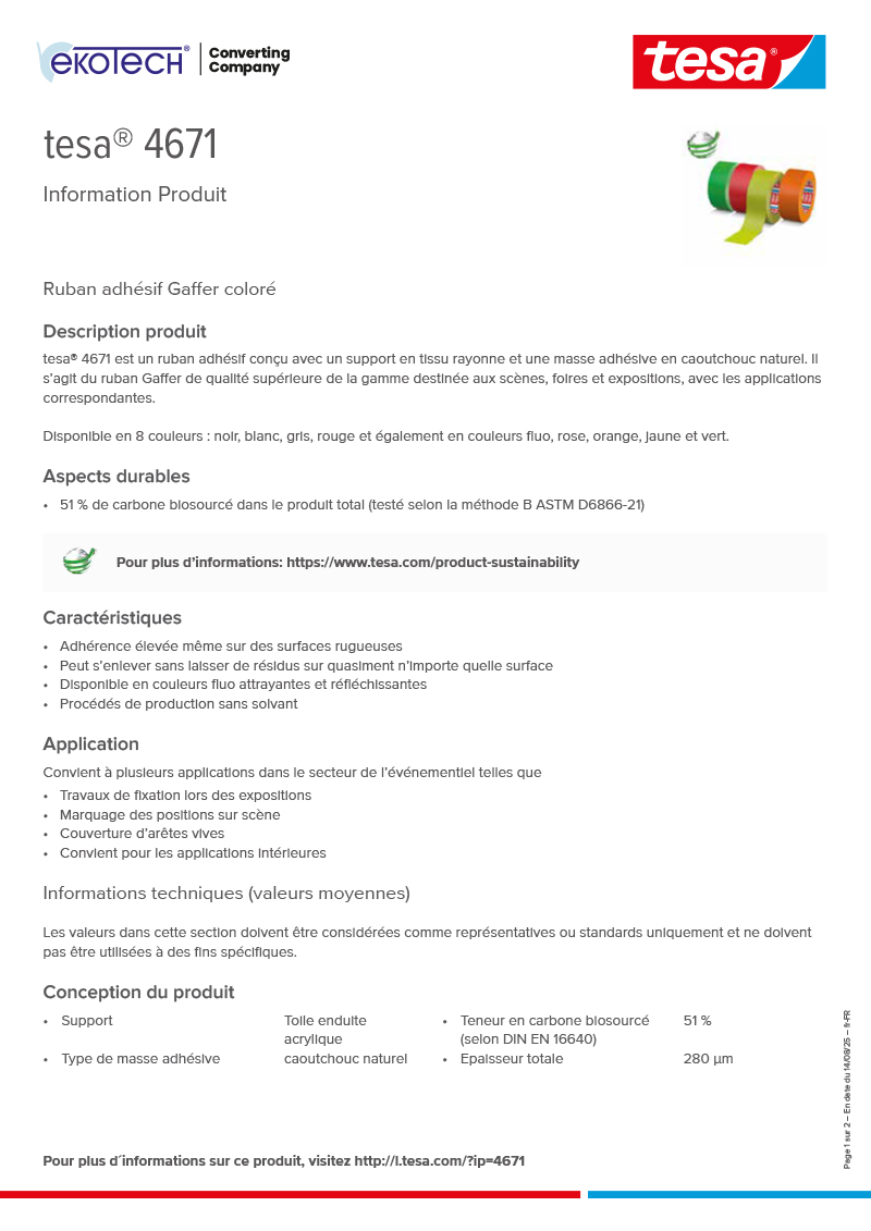 Product-information_tesa®-04671_fr-FR-ekotech