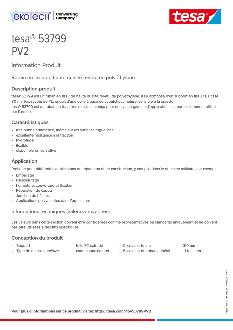 Product-information_tesa®-53799_fr-FR-ekotech