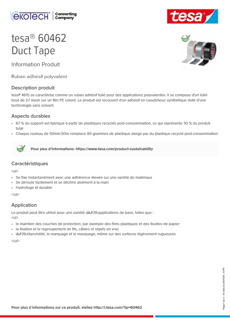 Product-information_tesa®-60462_fr-FR-ekotech